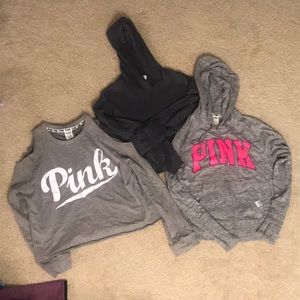 Victoria secret pink sweatshirt/hoodie bundle